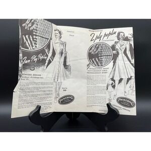 Vintage Pickering Fabric Advertising Insert – 1950s Poplin Promo‎ Care Sheet